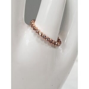 ROSE GOLD SIZE 8 GORJANA CANDICE SHIMMER RING WHITE CUBIC ZIRCONIA stacking